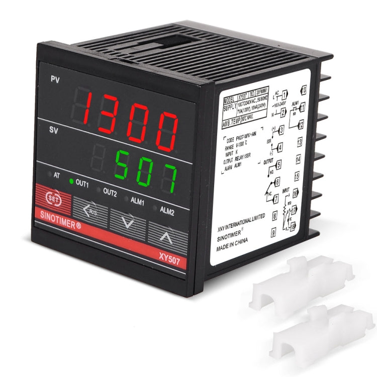 SINOTIMER XY507 Strumento di controllo intelligente della temperatura Relè di riscaldamento PID a guscio corto Uscita a stato solido SSR, XY507 SINOTIMER XY507 Strumento di controllo intelligente della temperatura Relè di riscaldamento PID a guscio corto Uscita a stato solido SSR, XY507